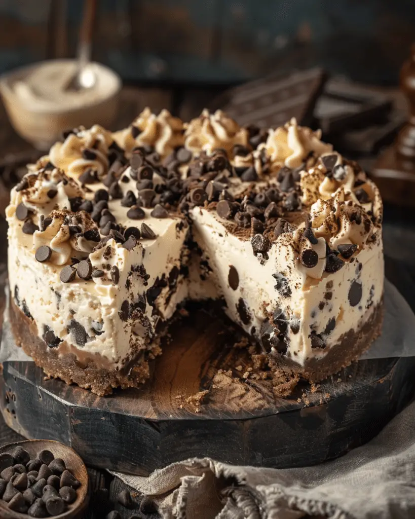 Loaded Chocolate Chip Cookie Dough Cheesecake
