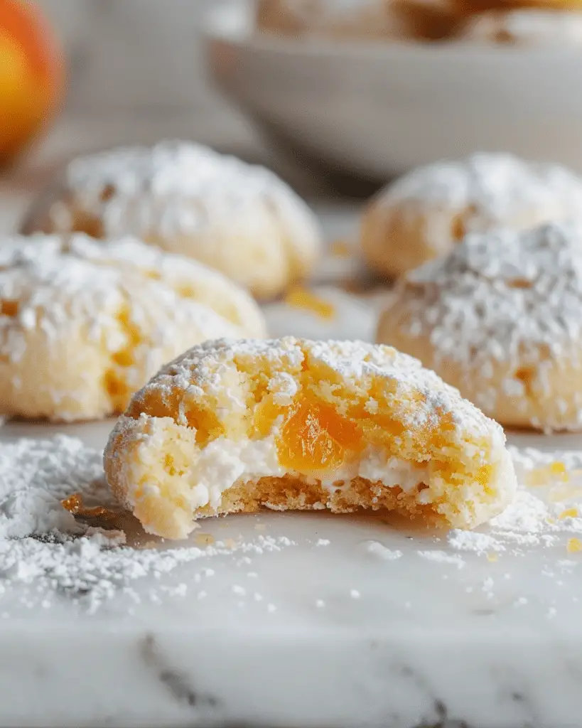 Orange Infused Sweet Ricotta Peach Cookies