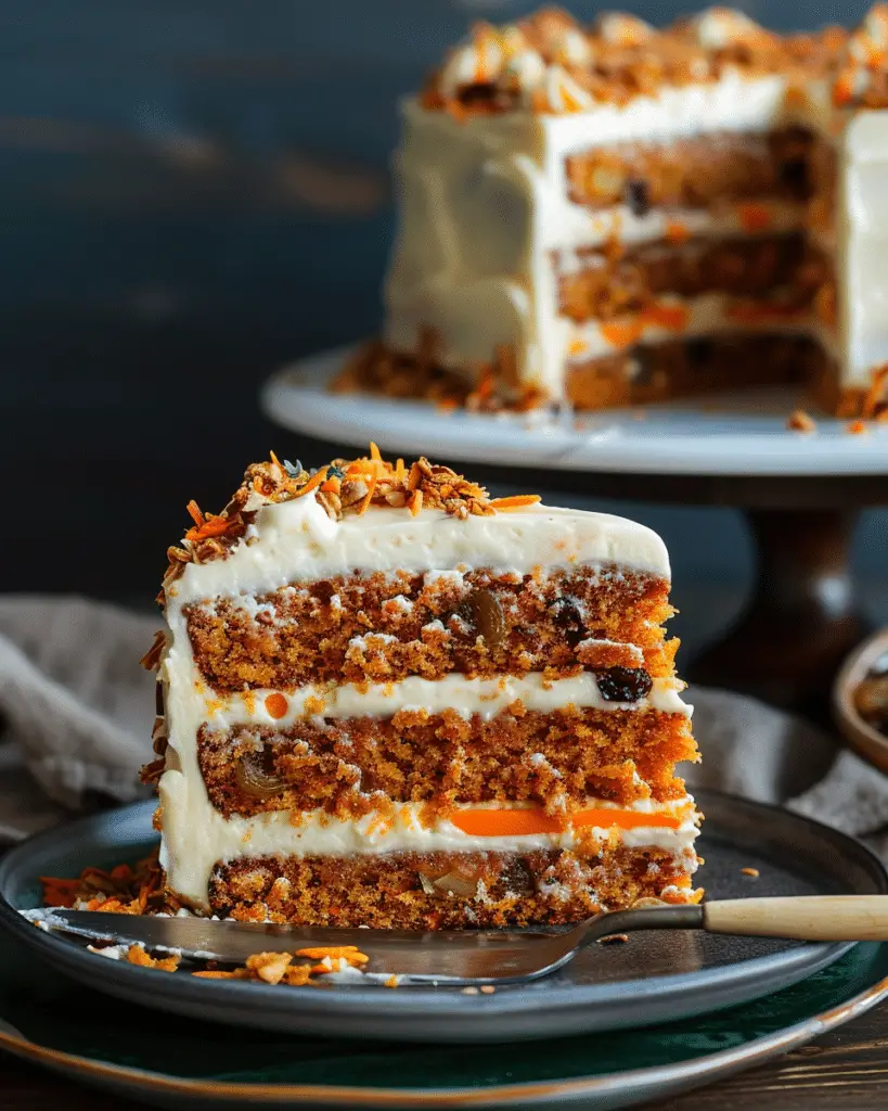 Moist & Fluffy Carrot Cake with Cream Cheese Frosting