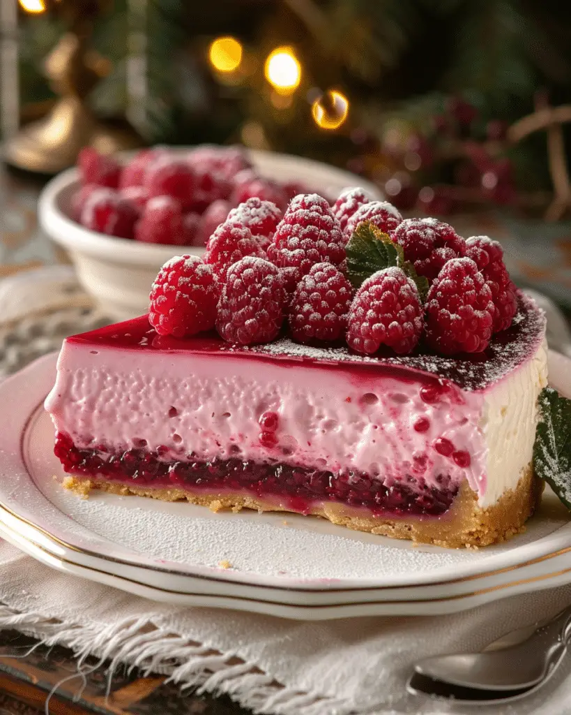 Raspberry Goat Cheese Cheesecake