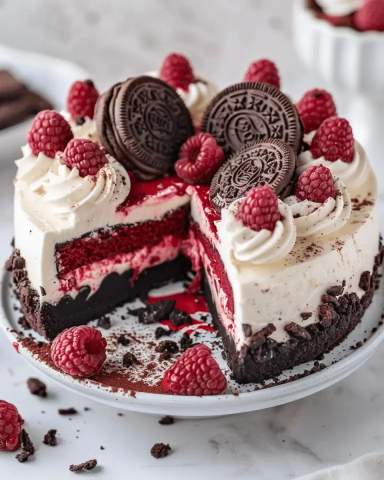 Red Velvet Oreo Cheesecake