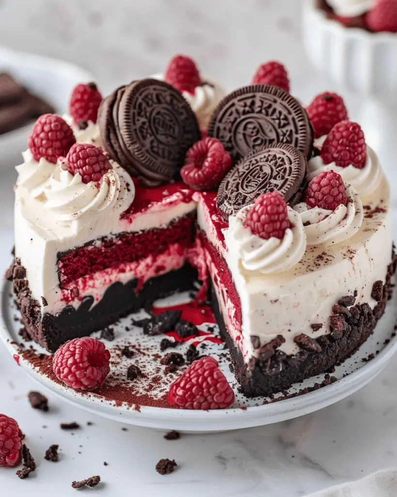 Red Velvet Oreo Cheesecake