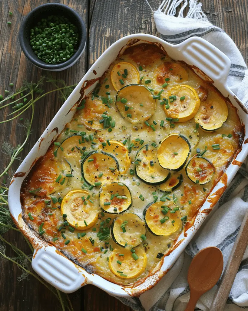 Zucchini and Yellow Squash Au Gratin