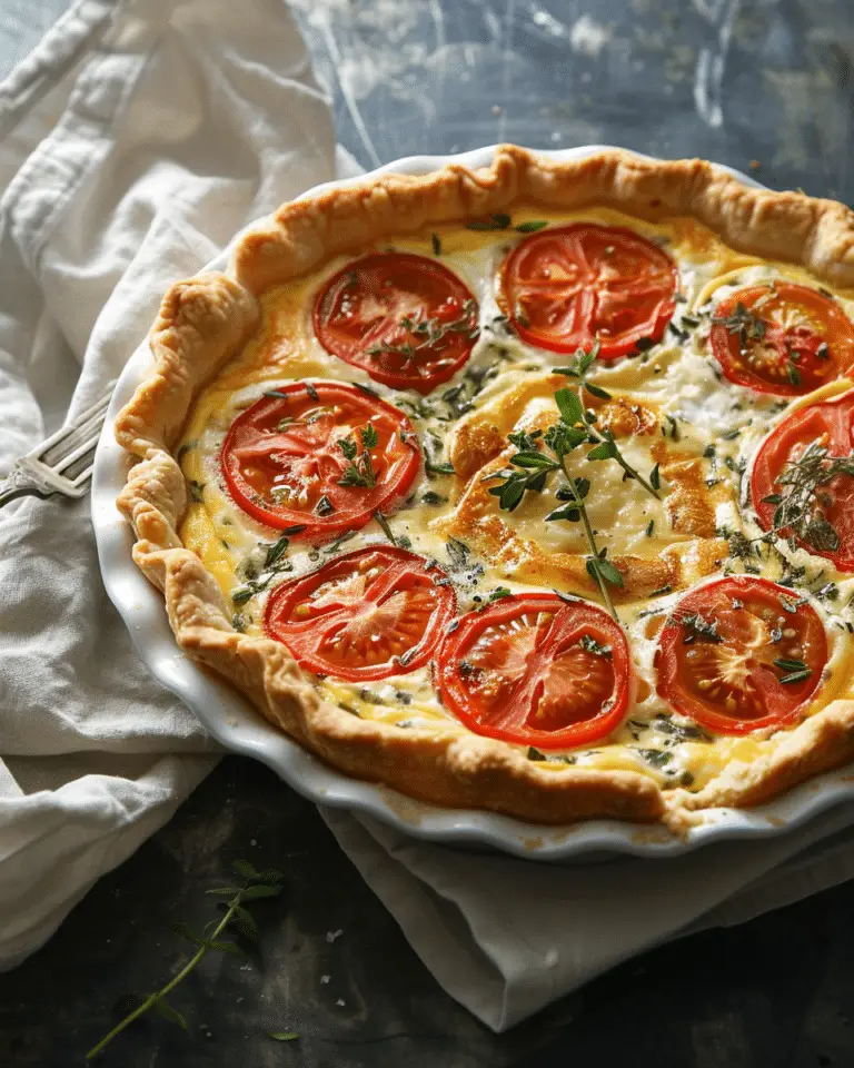 Cheese and Tomato Quiche