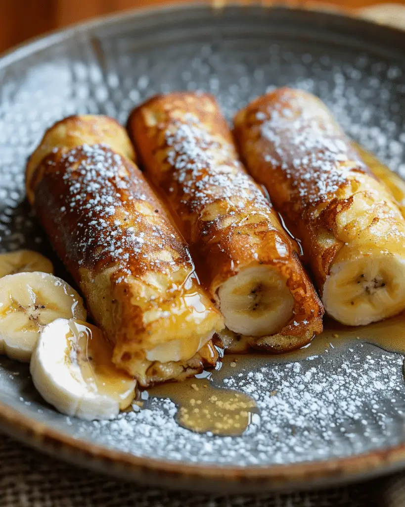 Banana French Toast Roll-Ups