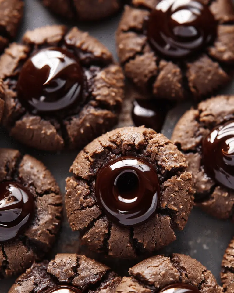 Rich Chocolate Thumbprint Cookies with Velvety Ganache Centers
