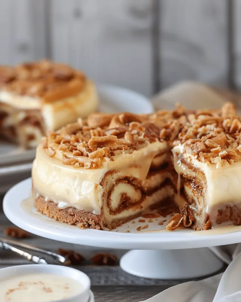 Cinnamon Roll Honeybun Cheesecake
