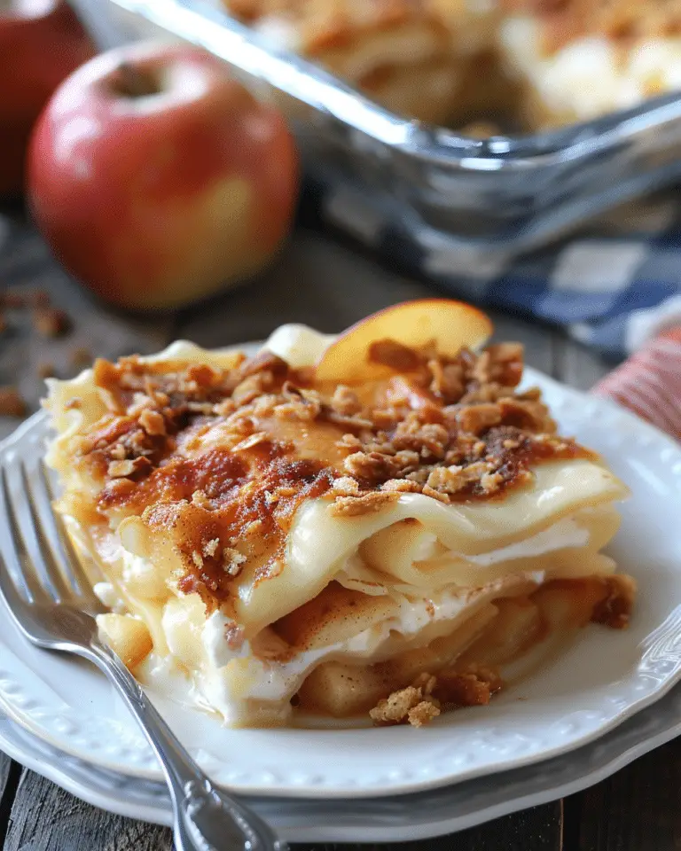 Cinnamon Roll Apple Lasagna