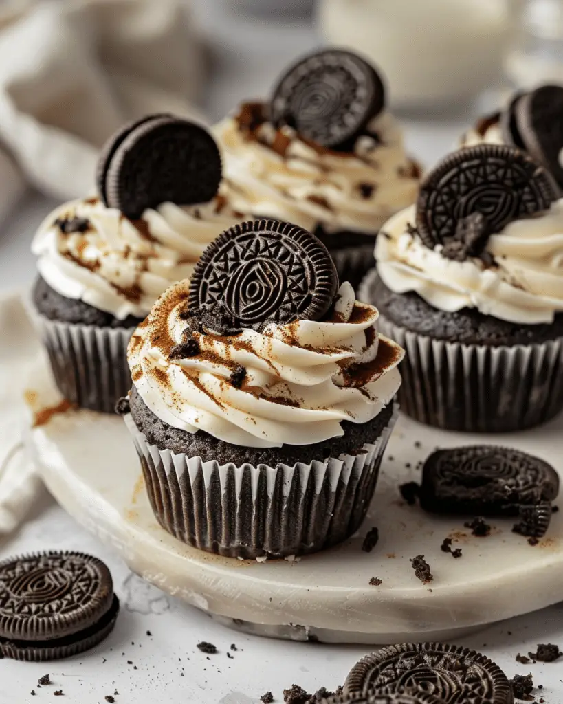 Oreo Stuffed Cupcakes