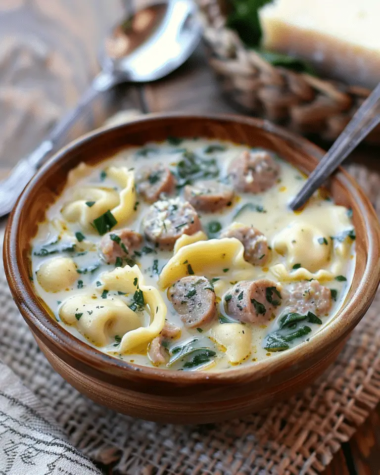 Creamy Sausage Tortellini Soup