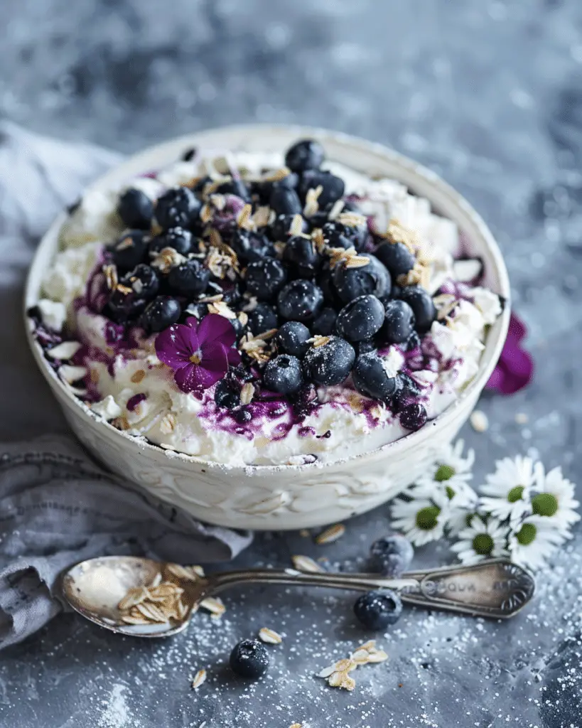 Baked Blueberry Cottage Cheese Bowl