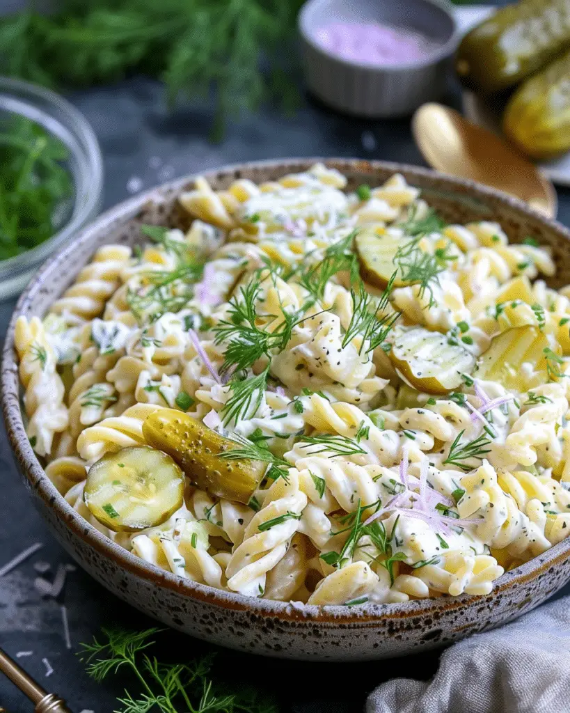 Best  Dill Pickle Pasta Salad