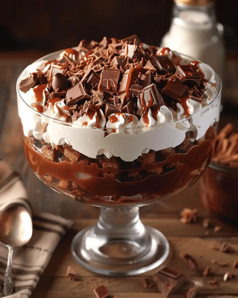 Chocolate Caramel Turtle Trifle