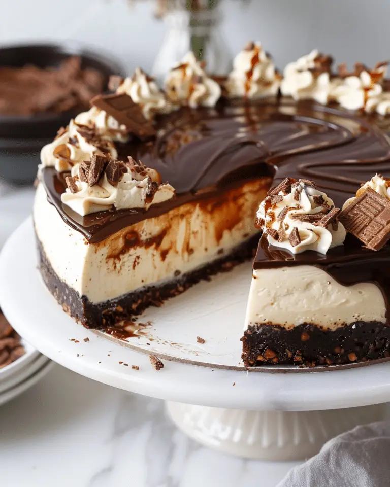 Gluten‑Free Snickers Cheesecake with Salted Caramel Cookie Crust and Chocolate Ganache