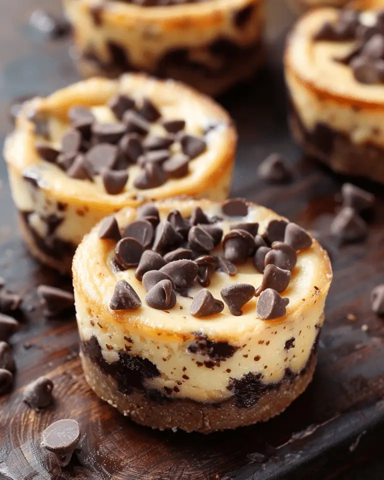Chocolate Chip Mini Cheesecakes