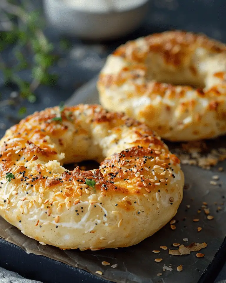 Garlic-Parmesan Cottage Cheese Bagels