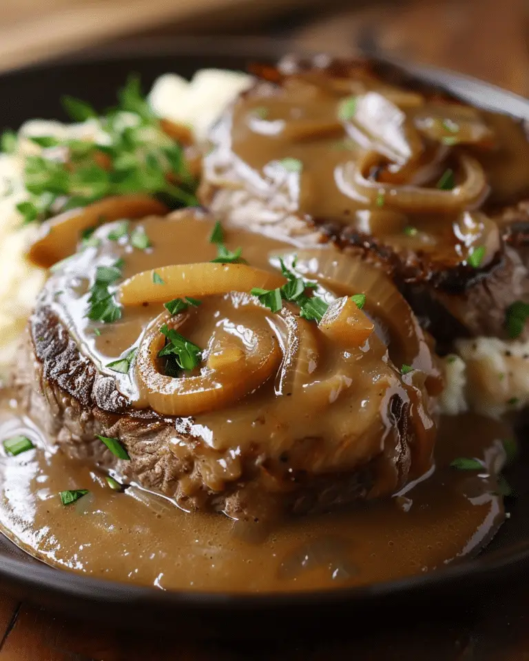 Onion Gravy Smothered Steak