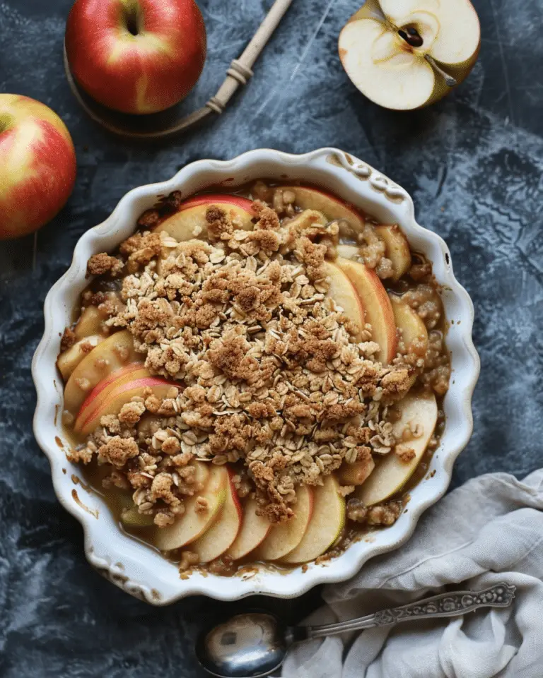 Healthy Breakfast Apple Crumble