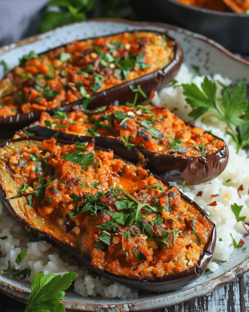 Turkish-Inspired Stuffed Eggplant Recipe