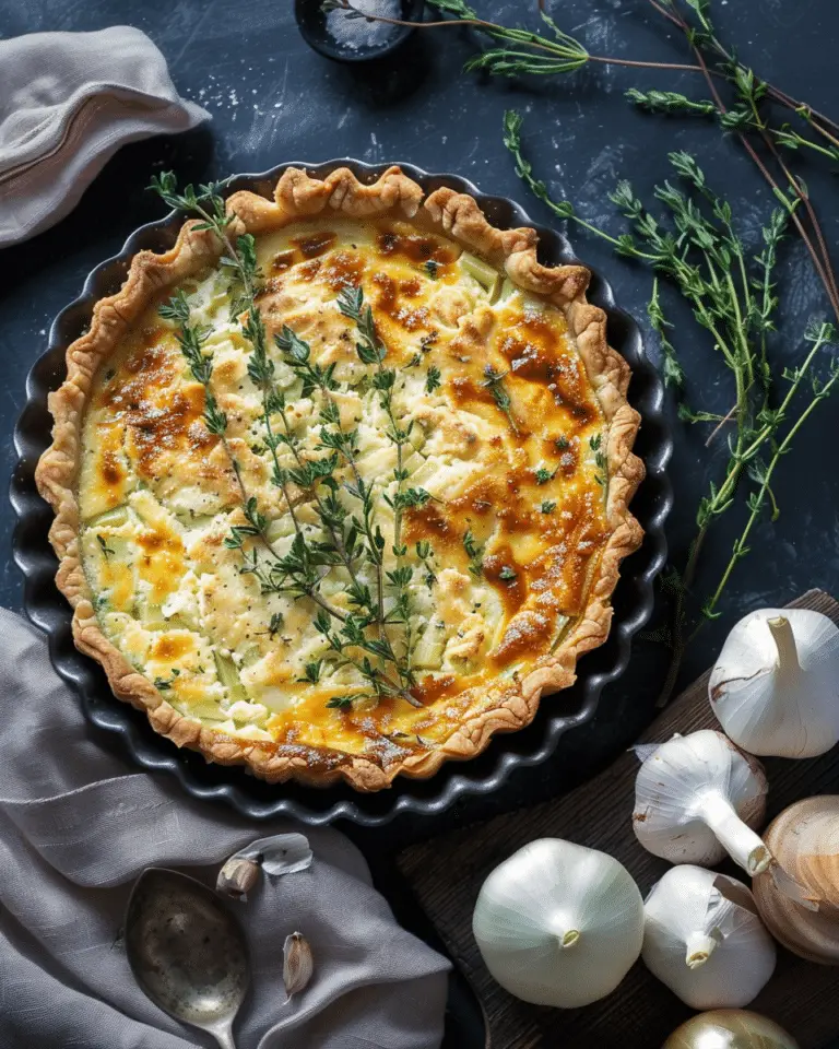 Leek and Goats Cheese Tart