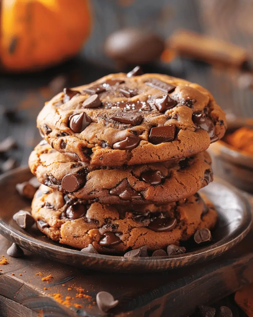 Chocolate‑Centered Spiced Pumpkin Cookies