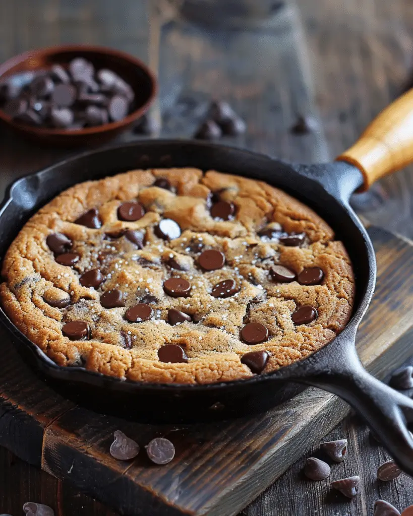 Skillet Chocolate Chip Cookie