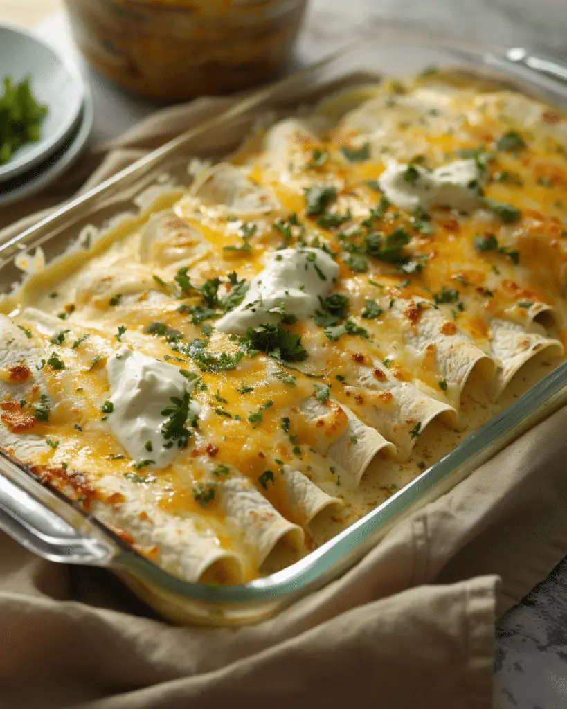 Sour Cream Chicken Enchiladas