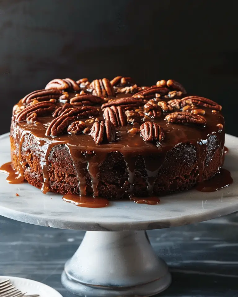 Upside‑Down Caramel Pecan Cake