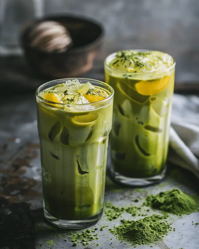 Iced Mango Matcha Latte