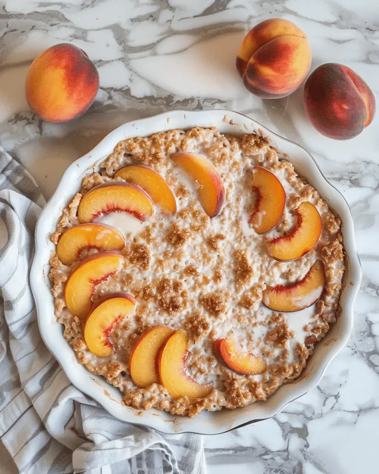 Peaches and Cream Baked Oatmeal