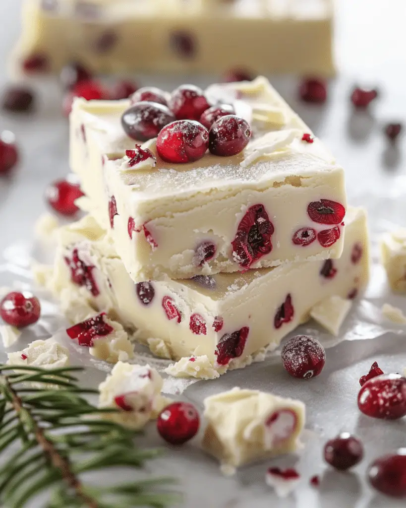 Best White Chocolate Cranberry Fudge