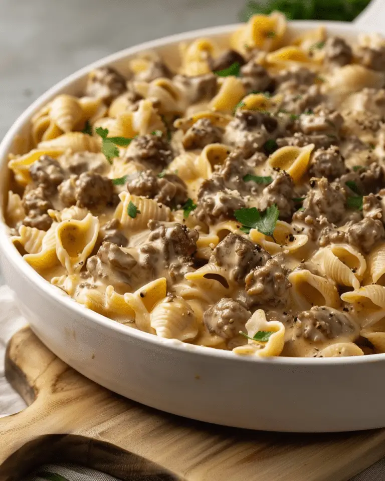 Creamy Beef and Shells