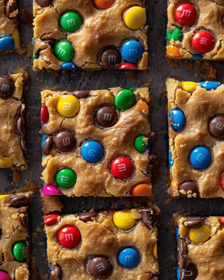 M&M Cookie Bars