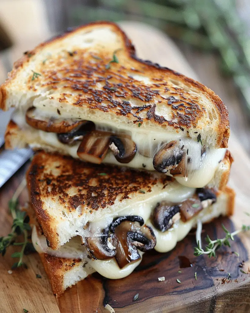 Garlic Mushroom Grilled Cheese