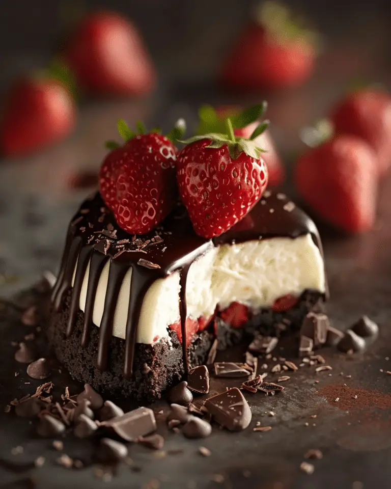 Chocolate Covered Cheesecake Strawberries