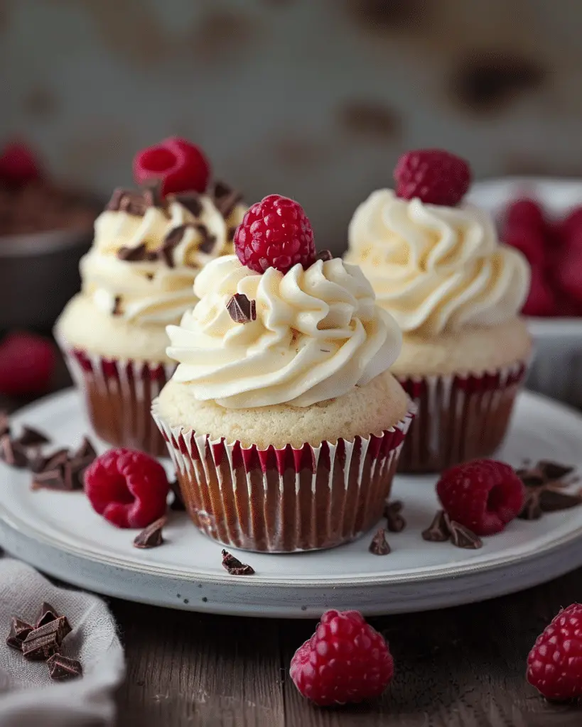 Best  White Chocolate Raspberry Cupcakes