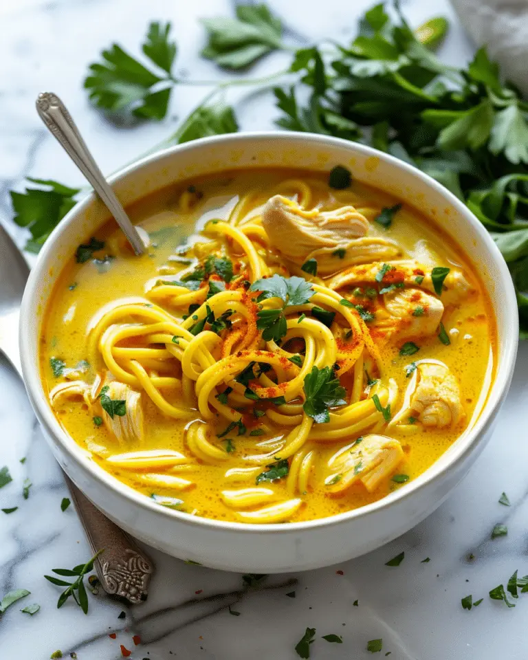Anti‑Inflammatory Turmeric Chicken Zoodle Soup