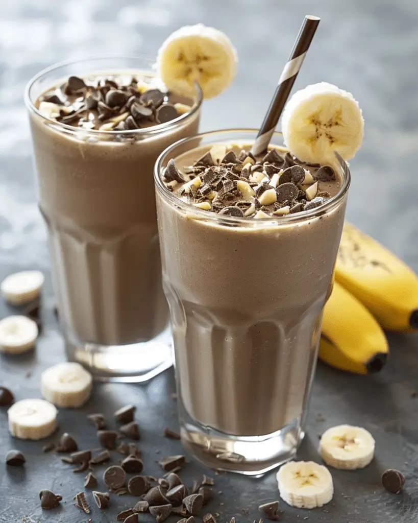 Peanut Butter Banana Chocolate Smoothie