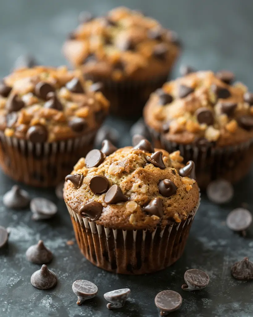 Healthy & Moist Chocolate Zucchini Muffins