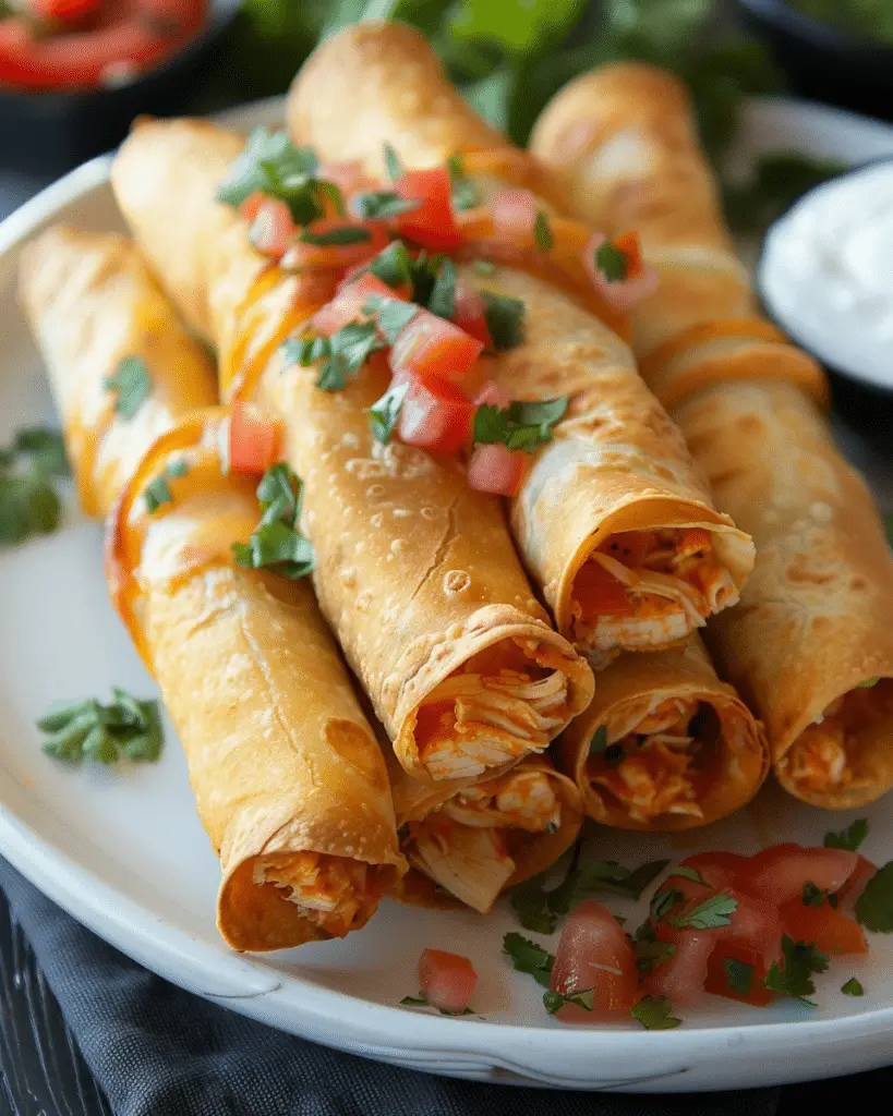 Crispy Baked Chicken Taquitos