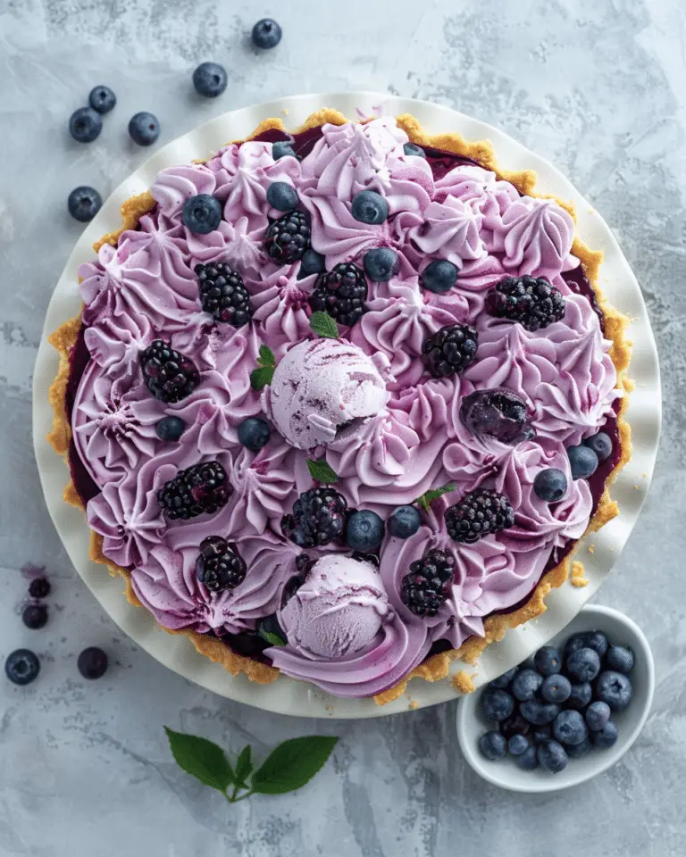 Blueberry Ice Cream Pie
