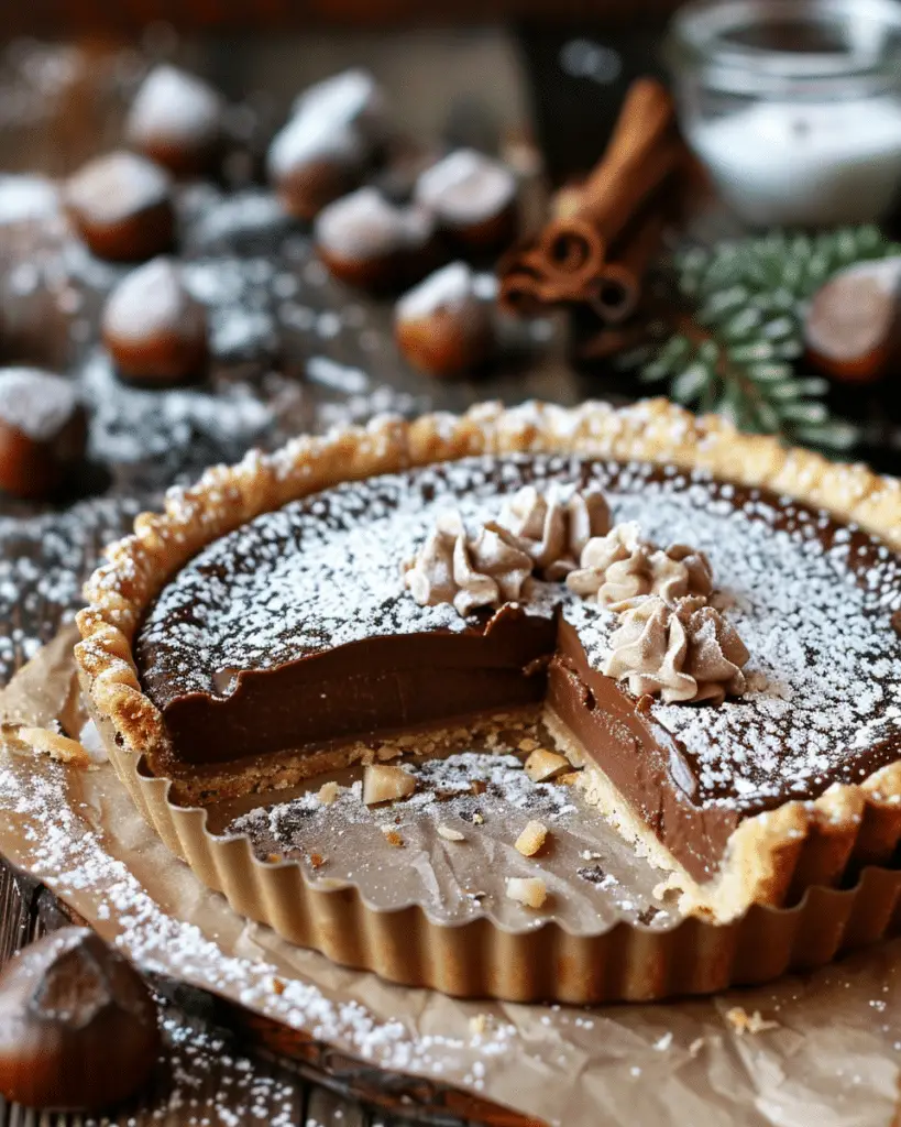 Nutella Tart with Brown Butter Hazelnut Graham Cracker Crust