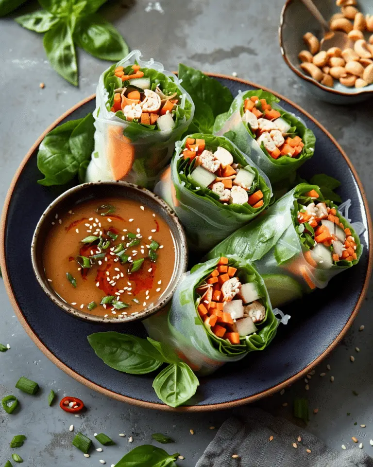 Best  Fresh Spring Rolls with Peanut Sauce
