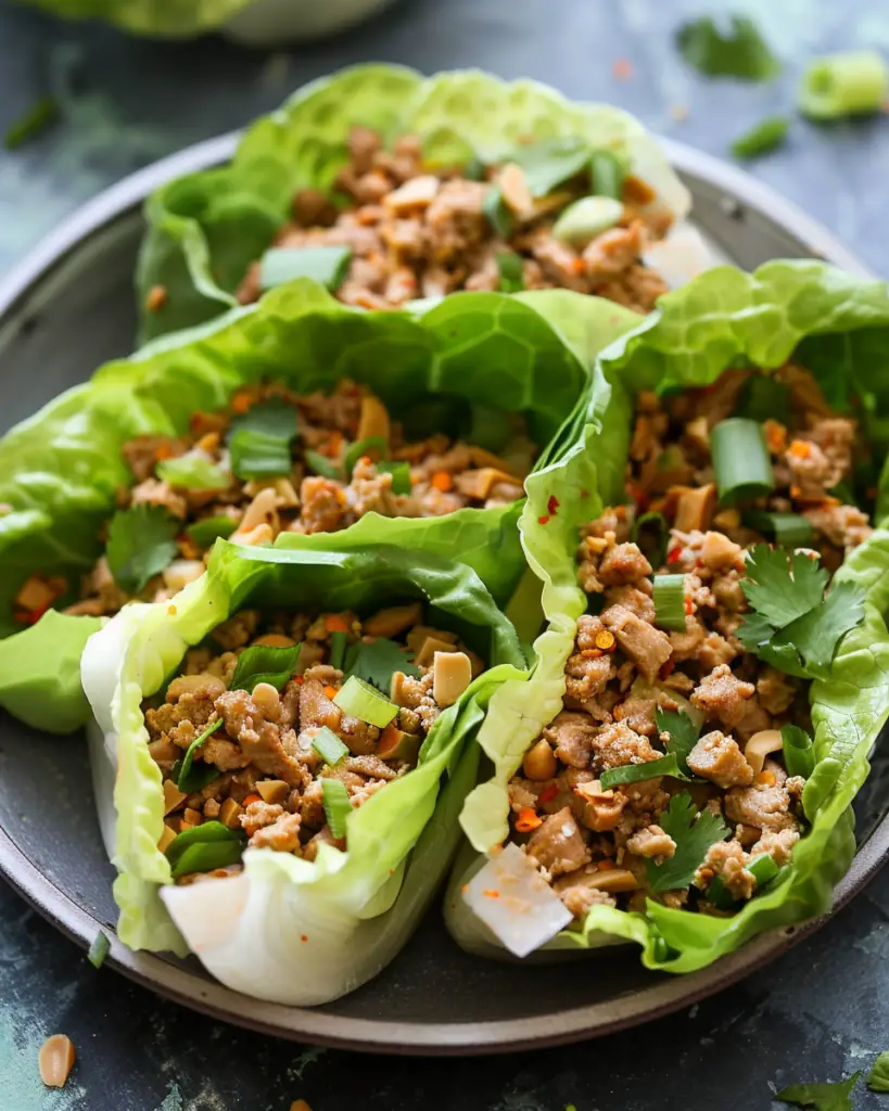 Mouthwatering Ground Turkey Lettuce Wraps with Peanut Sauce