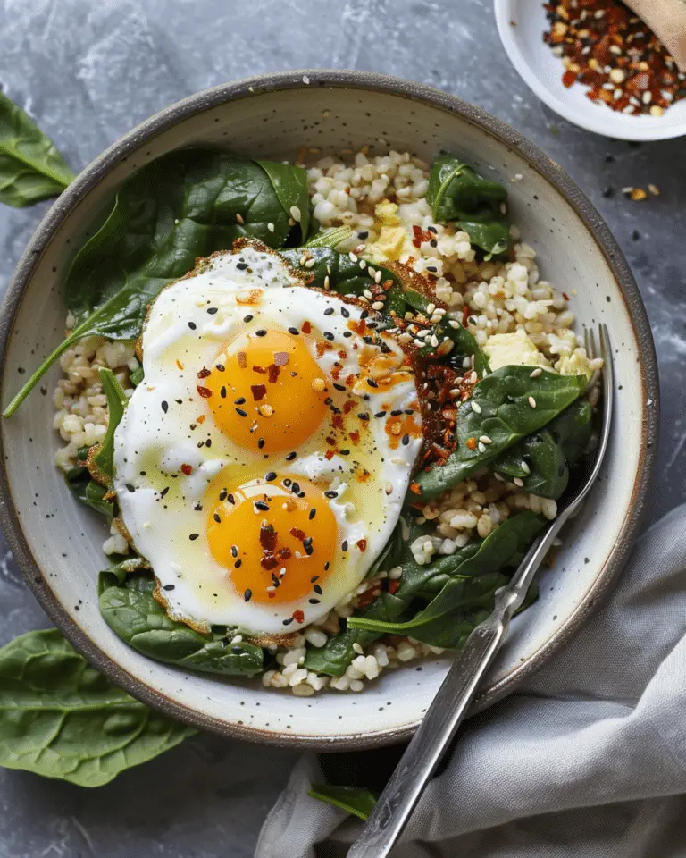 Spinach & Fried Egg Grain Bowls: A Nutritious, Easy-to-Make Meal