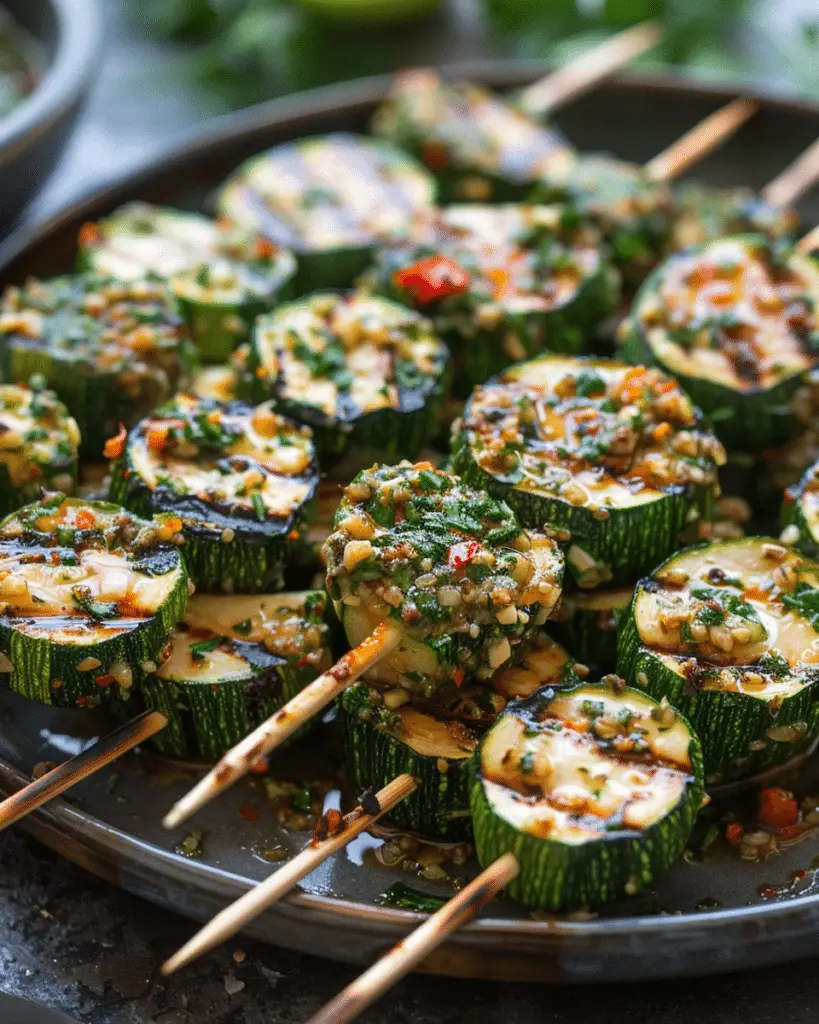 Grill Up Garlic Butter Zucchini Skewers for a Flavor Burst