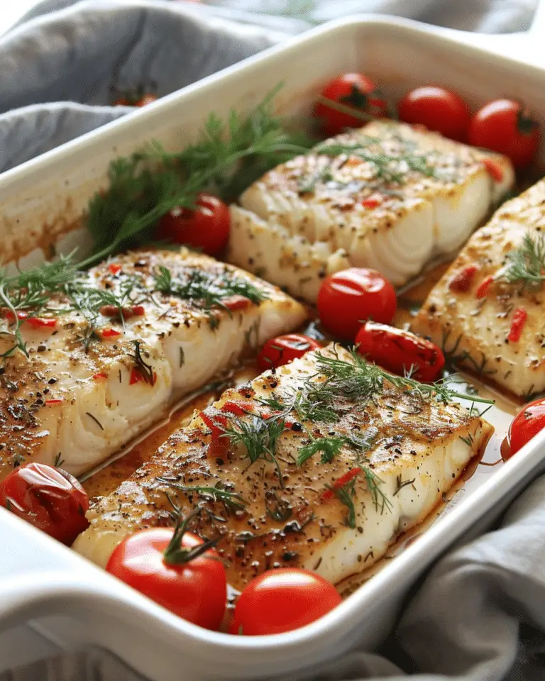 Savory Easy Mediterranean Baked Fish Recipe for Dinner Delight