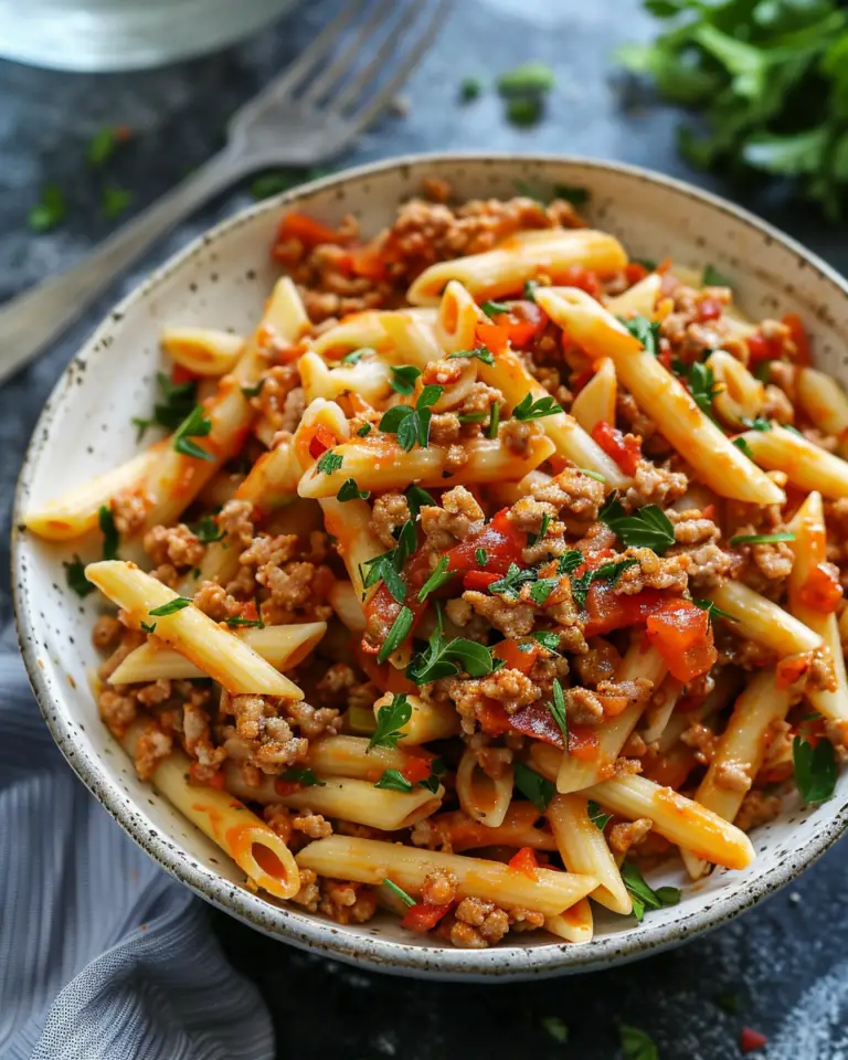 Homemade Instant Pot Ground Turkey Pasta