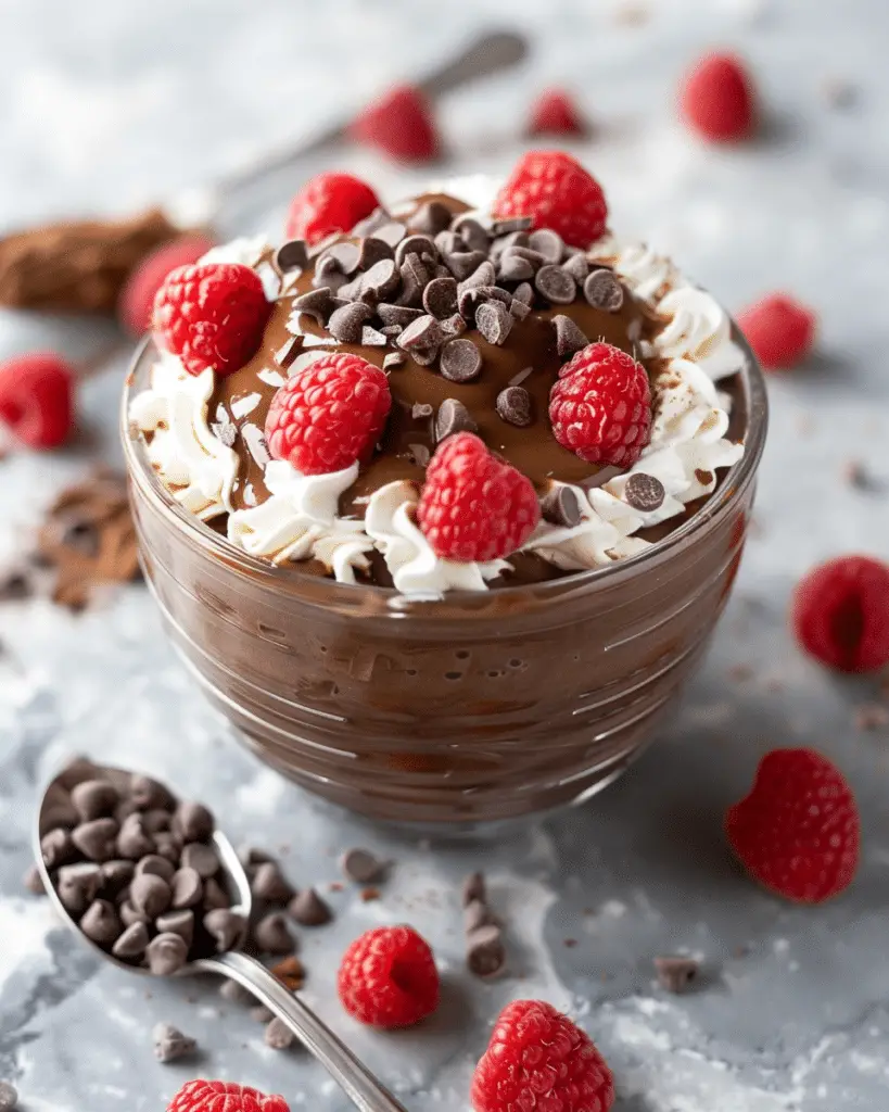 High Protein Chocolate Chia Pudding
