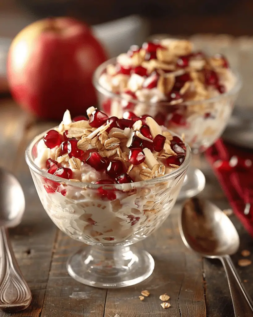 Apple-Pomegranate Overnight Oats